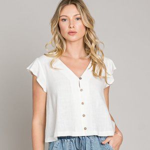 Perfect Getaway Linen Blend Top